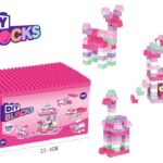 ასაწყობი კონსტრუკტორი (diy blocks) 220ც ვარდისფერი