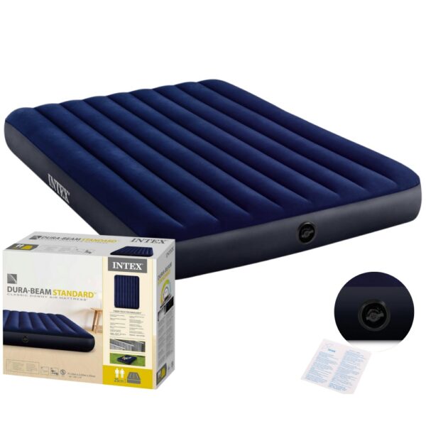 გასაბერი ლეიბი ლურჯი 152*203*25, INTEX
