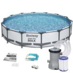 მრგვალი კარკასული აუზი ფილტრით Bestway 56595, 427 × 84 სმ