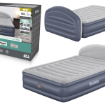 გასაბერი ლეიბი მუქი ნაცრისფერი საზურგით