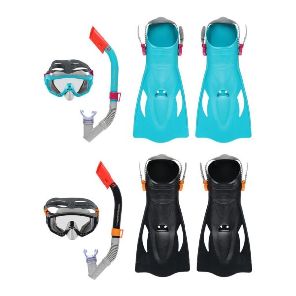 Bestway – აკვალანგის ნაკრები ლასტებით "Meridian Snorkel"  14+ (ზომა 41-46)
