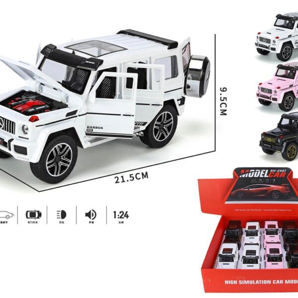 ავტომოდელი(რეპლიკა )MERCESES BENZ AMG G63 ხმოვანი და განათებით 1:24
