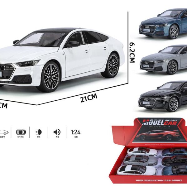 ავტომოდელი(რეპლიკა )AUDI A7 ხმოვანი და განათებით 1:24