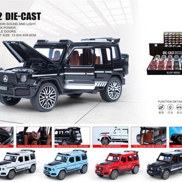 ავტომოდელი(რეპლიკა )MERCESES BENZ AMG G63 ხმოვანი და განათებით 1:32