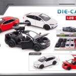 ავტომოდელი(რეპლიკა )TESLA X ხმოვანი და განათებით 1:28