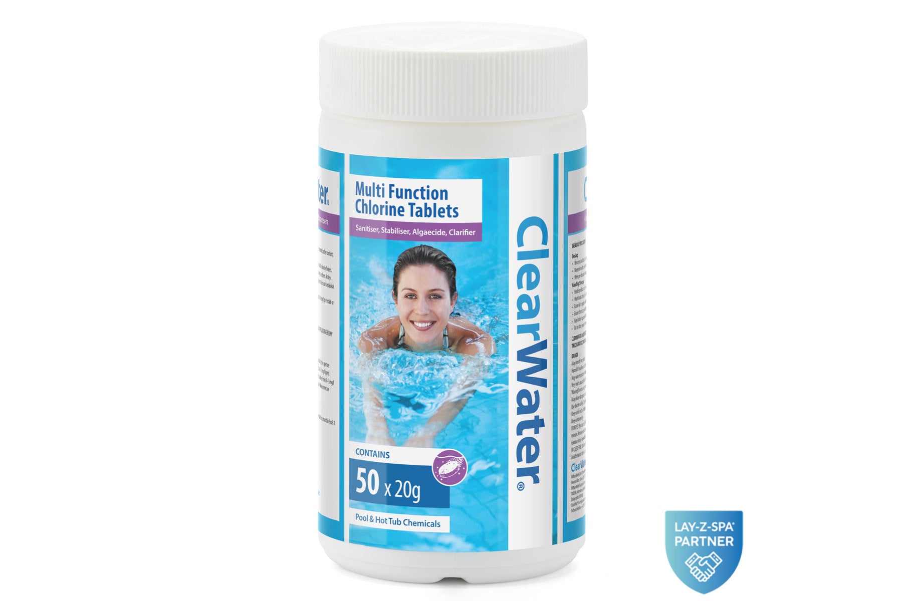CH0019_chlorine_1kg_1aa_00f5fd7c-4e49-4826-a462-4eb6cf8e95e1.jpg ტაბლეტი მულტი პატარა (50 ც) - Image 1