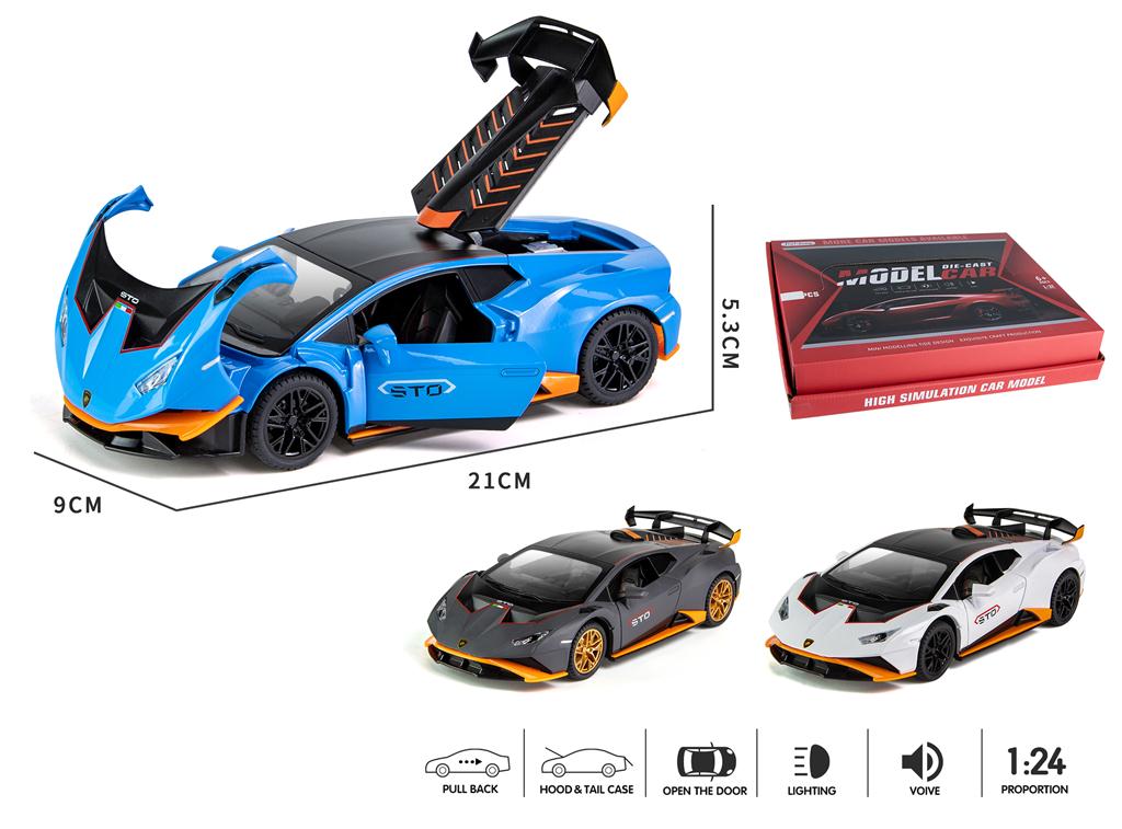 MKO808292 ავტომოდელი(რეპლიკა ) LAMBO HURACAN STO ხმოვანი და განათებით - Image 1