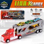 მექანიკური CITY TRUCK(5 მანქანა)წითელი