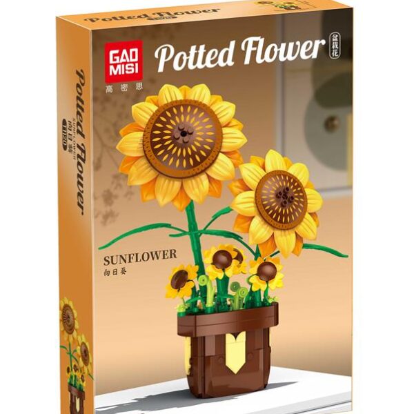 ასაწყობი კონსტრუკტორი FLOWER POTTED (320ც) SUNFLOWER