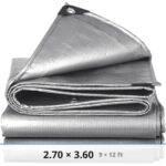 ტენტი ვერცხლისფერი 2.70 × 3.60 მ — სინთეზური წყალგამძლე