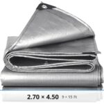 ტენტი ვერცხლისფერი 2.70 × 4.50 მ — სინთეზური წყალგამძლე