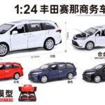 საკოლექციო შენადნობის მინივენი 1:24 Toyota Sienna სტილში, შუქითა და ხმით