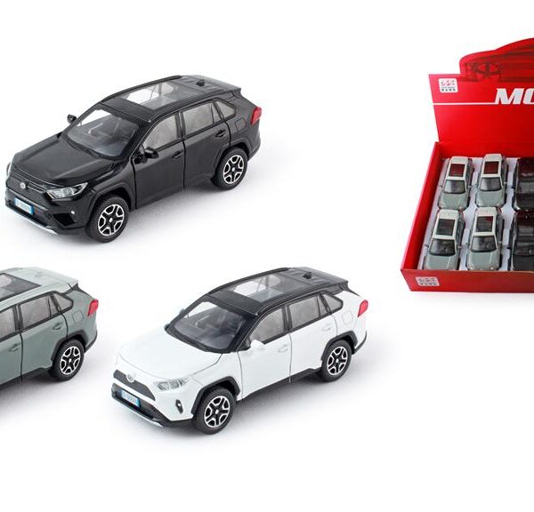 საკოლექციო შენადნობის ჯიპი 1:32 Toyota RAV4 სტილში, შუქითა და ხმით