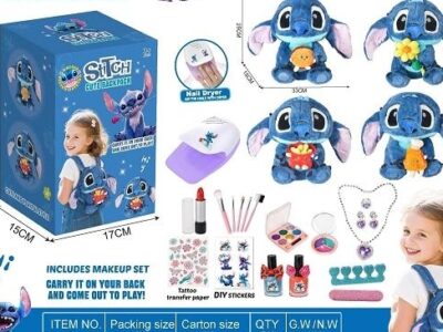 Stitch ზურგჩანთა კოსმეტიკის ნაკრებით