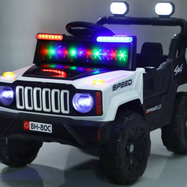 ჩასაჯდომი ელექტრო ჯიპი "SPEED OFFROAD" ფერადი დისკო შუქებით